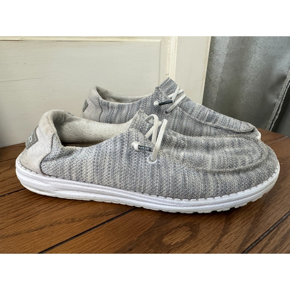 Hey Dude Shoes Womens Size 8 Wendy Sox Glacier Grey Casual Slip Ons - Picture 2 of 9